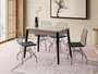 Hanah Home Dolunay - 1285 Mesa de comedor extensible Mocha ligera